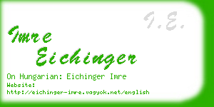 imre eichinger business card